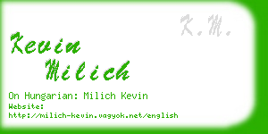 kevin milich business card